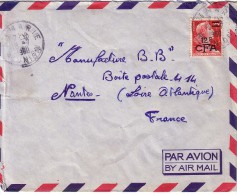 REUNION - MULLER SURCHARGE CFA DE ST MARIE LE 18-7-1960 POUR LA FRANCE. - Other & Unclassified