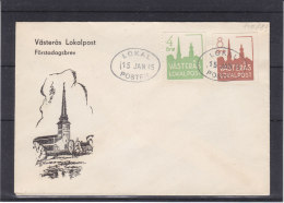 Suède - Lettre De 1945 - Poste Locale - Västeräs Lokalpost - Briefe U. Dokumente