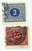 1928 - Cecoslovacchia S 61 + 63 Segnatasse C2648   ---- - Segnatasse