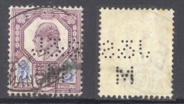 GB-PERFIN 1902, 5d, DeLaRue Chalky Paper, Perf. J & S M - Perfins