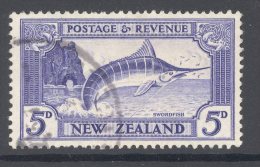 NEW ZEALAND, 1935 5d P13-1413.5 (wmk ""single NZ"") VFU, SG 563, Cat £40 - Gebraucht