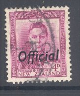 NEW ZEALAND, 1947 4d OFFICIAL Fine Used - Used Stamps