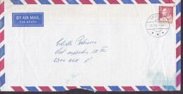 Greenland Airmail Par Avion Brotype GODTHÅB (NÛK) 1972 Cover Brief To Denmark 60 Ø King Frederik IX. Stamp (Cz. Slania) - Storia Postale