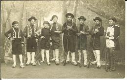 Carte Photo  LANGON, Groupe D'enfants En Militaire  8799 - Langon