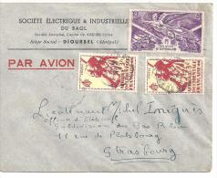 SENEGAL - Lettre Par Avion De DIOURBEL En 1946 - Brieven En Documenten
