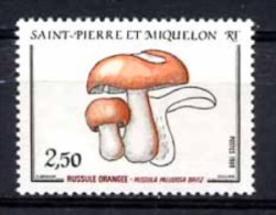 St PIERRE ET MIQUELON 1988, CHAMPIGNON, 1 Valeur, Neuf / Mint. Rbtejaune - Ongebruikt