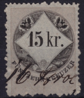 Austria -  1866-1868 - Revenue, Tax Stamp - 15 Kr. - Revenue Stamps