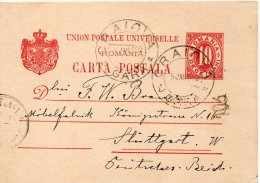 ROUMANIE ENTIER POSTAL POUR L'ALLEMAGNE 1902 - Interi Postali