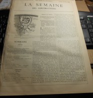 La Semaine Des Constructeurs. N°38.  16 Mars1889 . Bâtiment Annexe Du Chemin De Fer De L'Est. - Riviste - Ante 1900