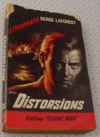 Serge Laforest, Distorsions, Fleuve Noir, Couverture Noire Bande Rouge "Espionnage" 1964 - Fleuve Noir