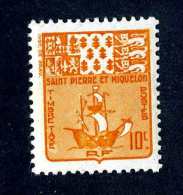 4676x)  St Pierre & Miquelon 1947 - Scott # J-68  ~mint*  ~ Offers Welcome! - Unused Stamps