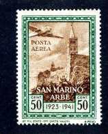 4698x)  San Marino 1942 - Scott # C-22  ~mint*~ Offers Welcome! - Corréo Aéreo