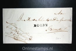 Nederland: Cover1820, Naamstempel Hoorn Naar De Beemster - ...-1852 Préphilatélie