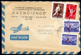 BULGARIA TO USA Old Air Mail Cover - Briefe U. Dokumente