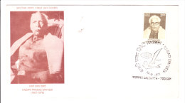 India First Day Cover On Hazari Prasad Dwivedi On 13.12.1997 From Calcutta - Enveloppes