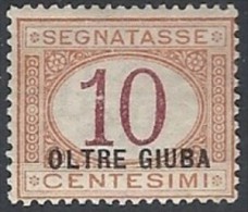 1925 OLTRE GIUBA SEGNATASSE 10 CENT MH * - RR11863 - Oltre Giuba