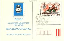 HUNGARY - 1982.Postal Stationery -  Stamp Exhibiton On International Fair,Budapest / Stamp:Olympic Games,Moscow - Ganzsachen
