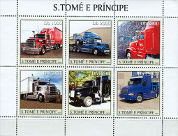 Sao Tome Et Principe Feuillet Transports Camions Volvo 2003 ** St Thomas And Principe Trucks 2003 ** - Camions