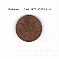 BARBADOS    1  CENT  1973  (KM # 10) - Barbades