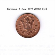 BARBADOS    1  CENT  1973  (KM # 10) - Barbados