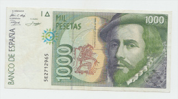 Spain 1000 Pesetas 1992 VF++ P 163 - [ 4] 1975-… : Juan Carlos I