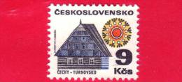 CECOSLOVACCHIA - 1971 - Architettura Folcloristica - Čechy - Turnovsko - 9 - Unused Stamps