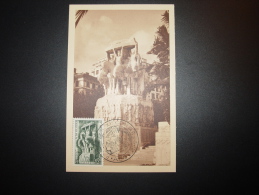 ALGERIE ALGER 1er JOUR FDC CARTE MAXIMUM MONUMENT AUX MORTS 1952 GLOIRE ARMEE - Covers & Documents