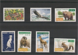 ANDORRE  Années 1992/2007 Protection De La Nature: Faune** Côte :14,60 € - Unused Stamps