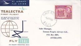 New Zealand 1960 Inaugural Flight Nadi-Auckland Souvenir Cover - Cartas & Documentos
