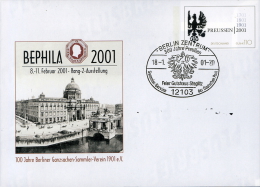 GERMANIA DEUTSCHLAND GERMANY BEPHILA 2001 STATIONERY COVER GANZSACHE - Briefomslagen - Gebruikt