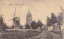 Peer .  -  Kerk En Molen,  Prachtige Kaart - Peer