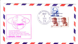 Pan Ameriacan First Flight U.s.a.-india-japan Route O 01.05.1976, Usa To India And India To Japan Part - Enveloppes