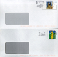 INTERO GERMANIA DEUTSCHLAND GERMANY 2 COVERS STATIONERY GANZSACHE ENTIER BIS - Umschläge - Gebraucht