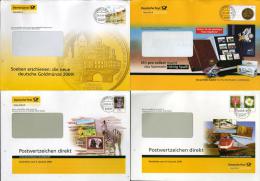 INTERO GERMANIA DEUTSCHLAND GERMANY 4 COVERS STATIONERY GANZSACHE ENTIER - Briefomslagen - Gebruikt