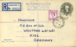 GRAN BRETAGNA GRAT BRITAIN STATIONERY REGISTERED LETTER 1/3 1960 To GERMANY - Entiers Postaux