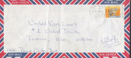 Canada Airmail Par Avion SMITHERS (BC) 1988 Cover Lettre To FENTON USA Lyns Luchs Big Cat Stamp - Briefe U. Dokumente