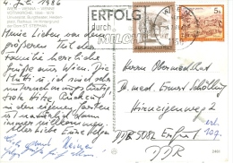 Österreich Wien MWST 1986 Erfolg Durch Milch - Postkarte Nach DDR - Maschinenstempel (EMA)