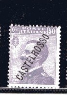 1924 CASTELROSSO EFFIGIE 50 CENT NUOVO MNH ** - Castelrosso