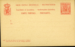 LUXENBOURG STATIONERY GANZSACHE INTERO 10 C 1885 NEW - Entiers Postaux