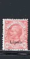 1912 LIPSO 10 CENT NUOVO MNH ** - Egeo (Lipso)