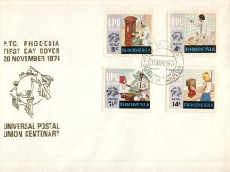 (997) Registered Letter -  Rhodesia 1974 - UPU Centenary - Rhodésie (1964-1980)