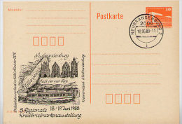 DDR P86II-14-88 C18 Privater Zudruck AUSSTELLUNG NEUBRANDENBURG Stpl. 1988 - Postales Privados - Usados