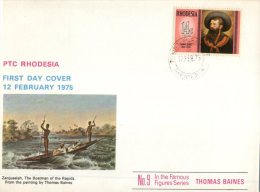 (997) FDC Cover -  Rhodesia 1975 - Thomas Baines - Andere & Zonder Classificatie