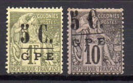Guadeloupe - 1890/91 - N° Yvert : 10 & 11 * - Nuovi