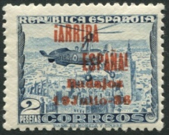 Locales Y Patrioticos. Civil War. Badajoz 1936 Edifil 19hcc* Nuevo Con Error De Color De Sobrecarga - Nationalist Issues