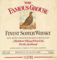 648/ ETIQUETTE WHISKY -  THE FAMOUS GROUSE   FINEST   SCOTCH   WHISKY - Whisky