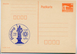 DDR P86II-3a-89 C42-a Privater Zudruck 750 J. PERLEBERG ROLAND 1989 - Cartes Postales Privées - Neuves