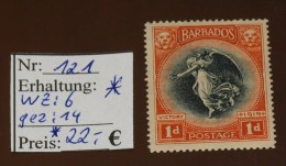 Barbados   Michel  Nr:  121   * MH Falz   #3394 - Barbades (...-1966)