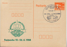 DDR P86II-15-88 C19  Privater Zudruck 1100 J. QUERFURT Wappen Sost. 1988 - Postales Privados - Usados