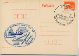DDR P86II-26-88 C27 Postkarte Privater Zudruck SCHIFFSWERFT RECHLIN Sost. 1988 - Cartes Postales Privées - Oblitérées